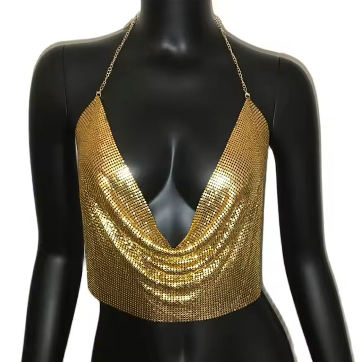 CINDY BACKLESS TOP - Gold (PRE-ORDER)