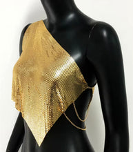 Load image into Gallery viewer, CHRISTY ASYMMETRIC CROP - Gold (PRE-ORDER)
