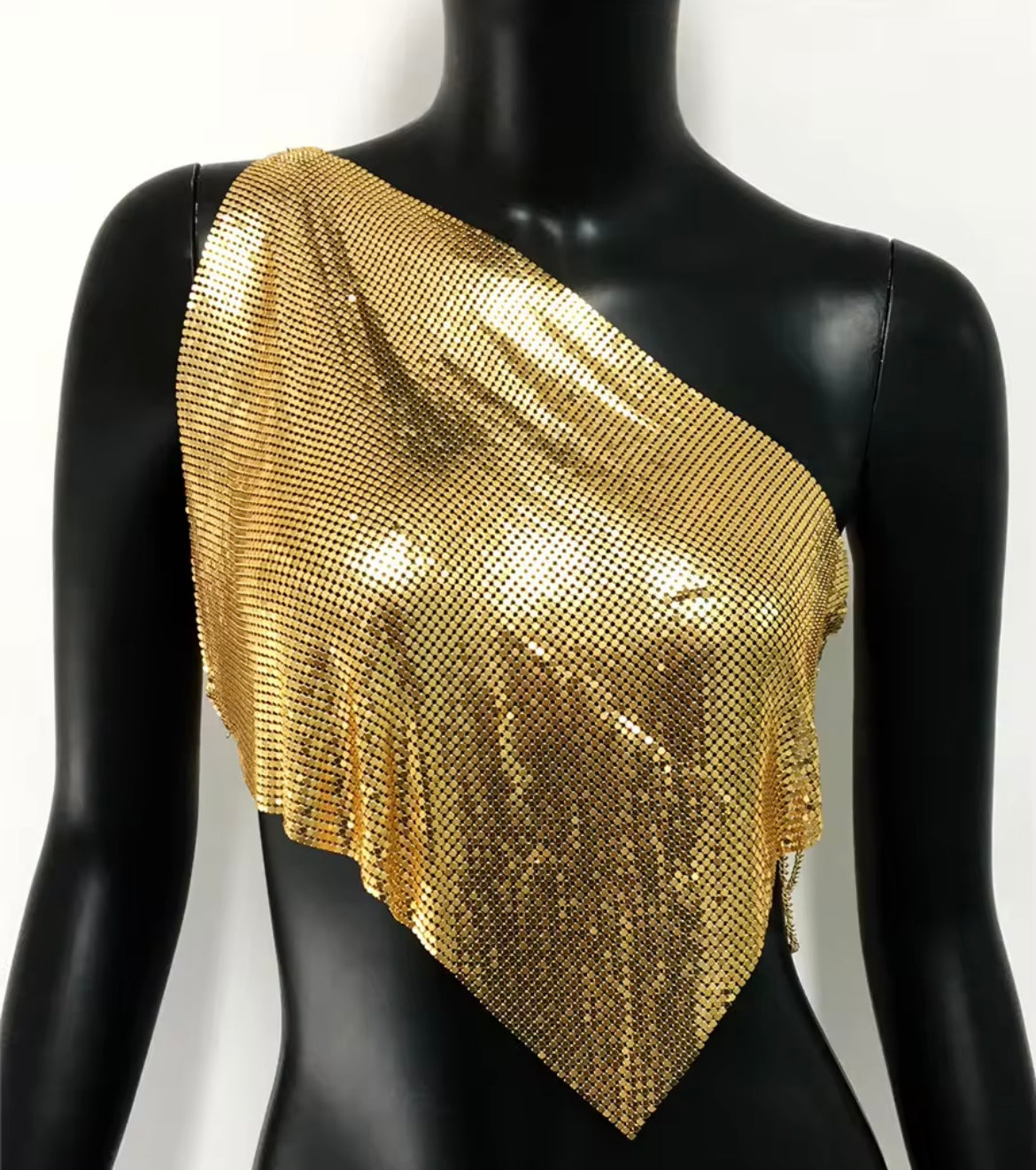 CHRISTY ASYMMETRIC CROP - Gold (PRE-ORDER)