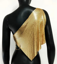 Load image into Gallery viewer, CHRISTY ASYMMETRIC CROP - Gold (PRE-ORDER)
